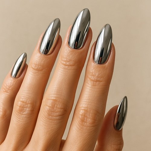 Metallic Silver with a Chrome Finish