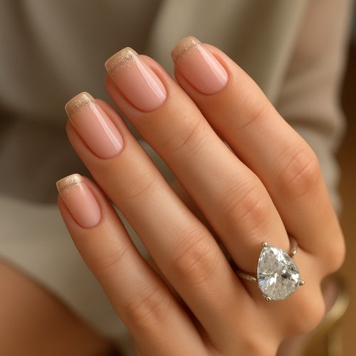 Nude with Subtle Glitter