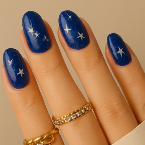 Starry Night Birthday Nails