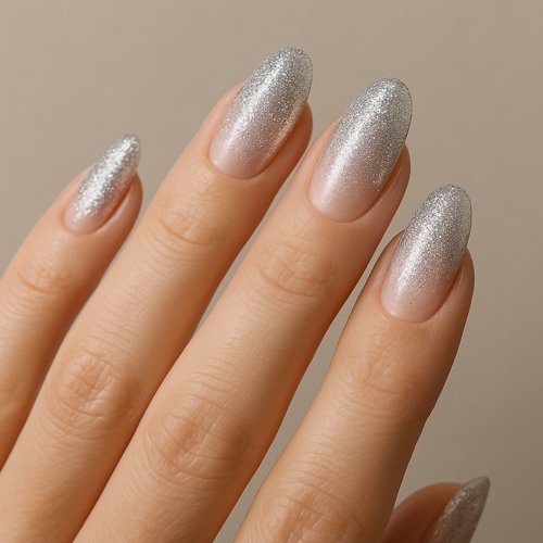 Silver Glitter Gradient