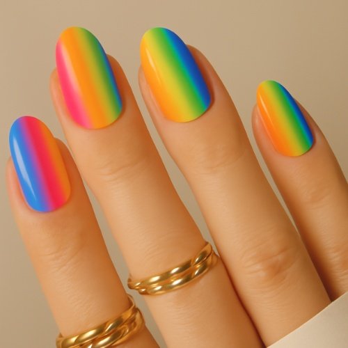 Rainbow Birthday Nails
