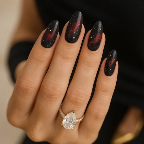 Galaxy-Inspired Nails