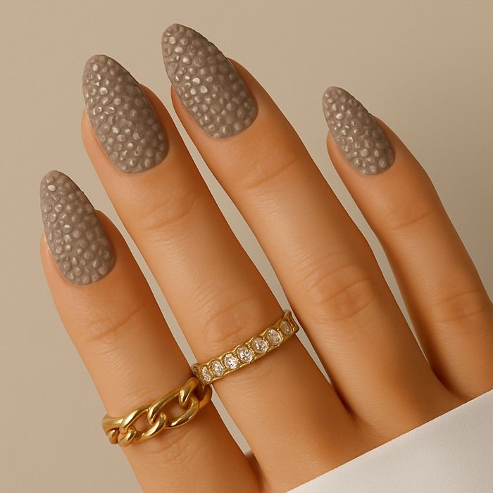 Monochromatic Rhinestone Nails