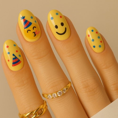 Party Emoji Nails