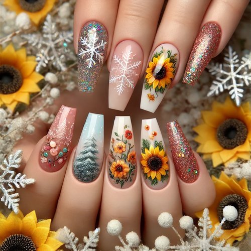  Seasonal Coffin Nail Designs