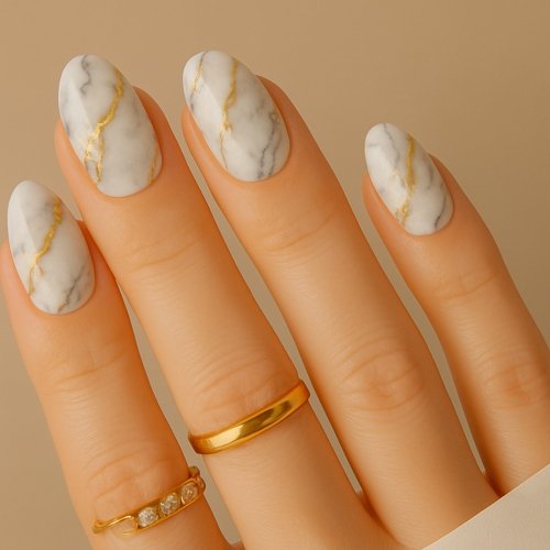 Marble Magic Nails