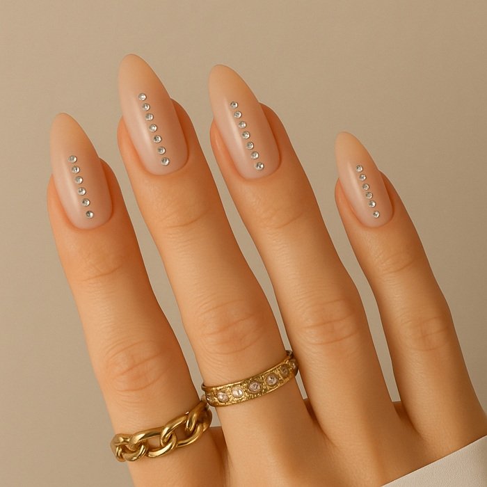Minimalist Rhinestone Lines