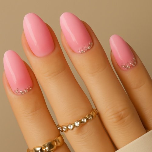 Ombre Pink Glam Nails