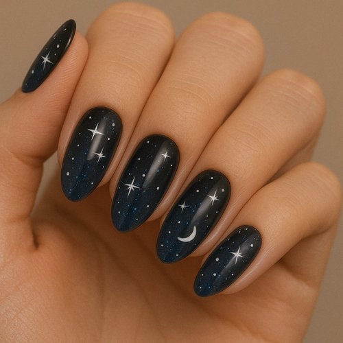 Starry Night Sky Nails