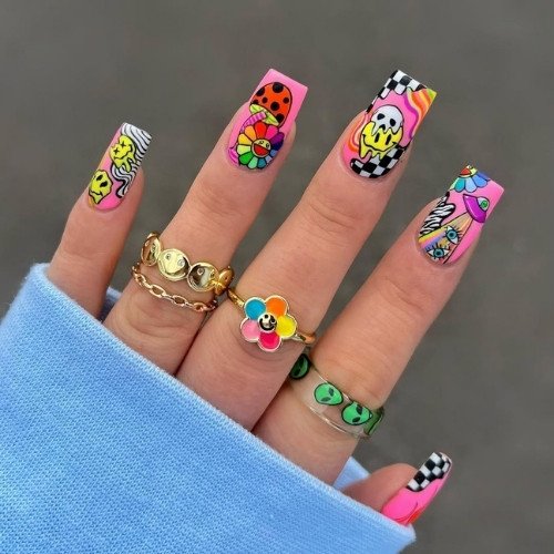 Cartoon Pop Nails