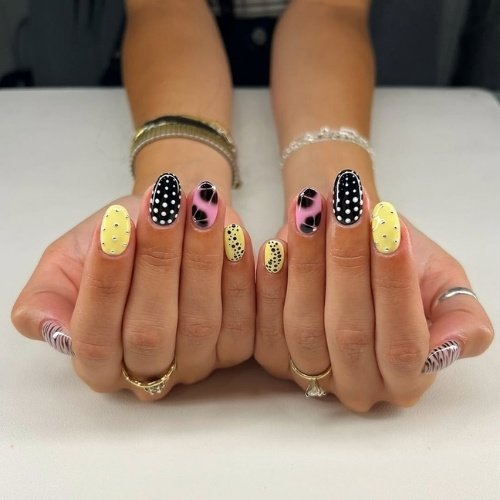 Polka Mix Nails