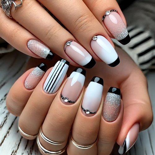 Classic French Tips with a Twist