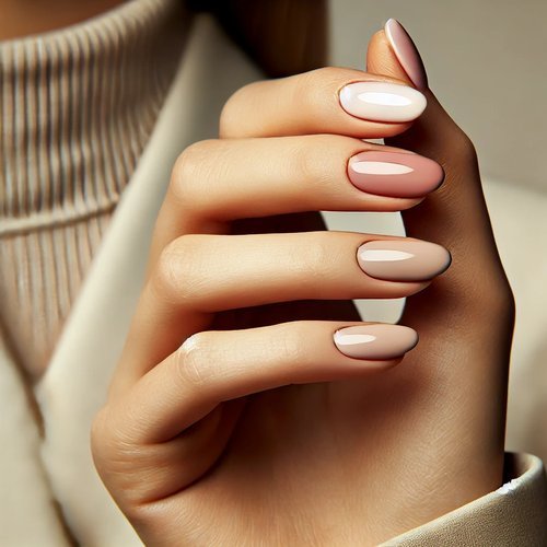 Classic Nude Oval Nails