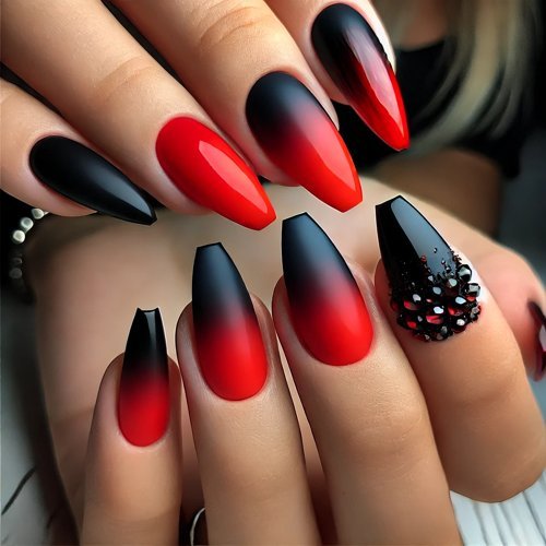 Red to Black Ombre