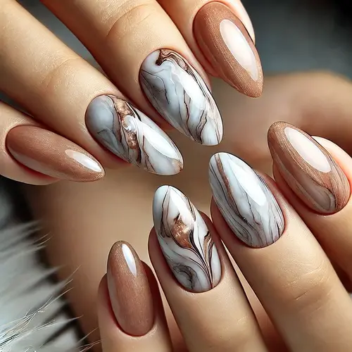 Marble Magic Almond Design