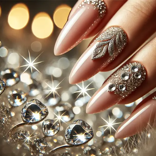 Sparkling Rhinestone Almonds