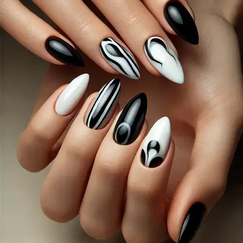  Edgy Black & White Almonds