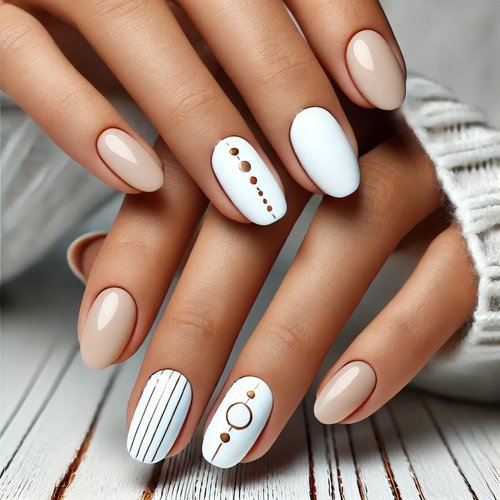Minimalist White Nails