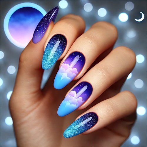 Blue to Purple Ombre