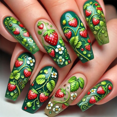 Strawberry Patch Nails