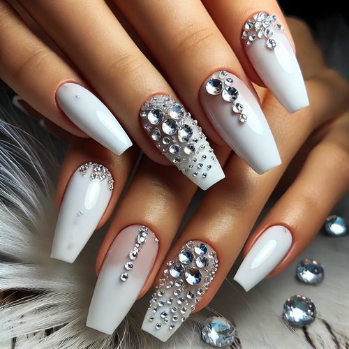 White with Rhinestones