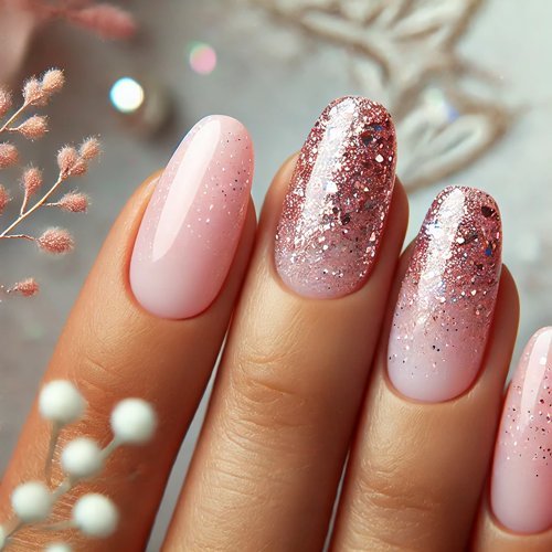 Pink and Glitter Ombre