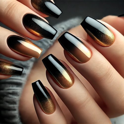 Black to Gold Ombre