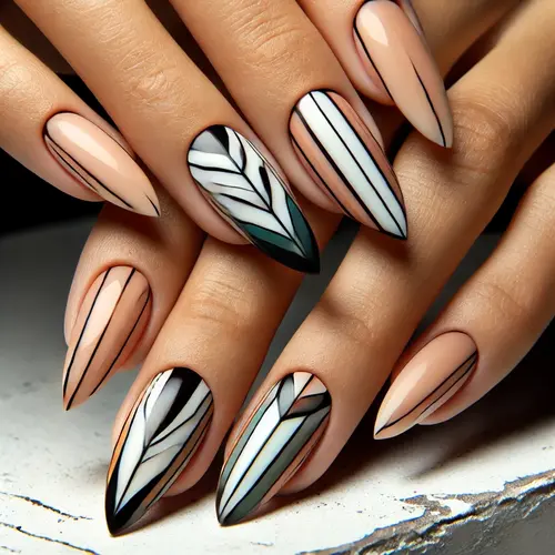 Geometric Almond Glam