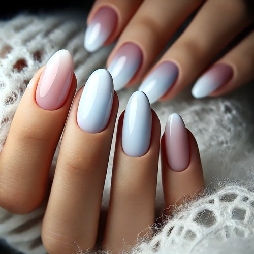 White Ombre Nails