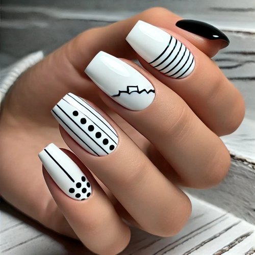 White with Black Accents