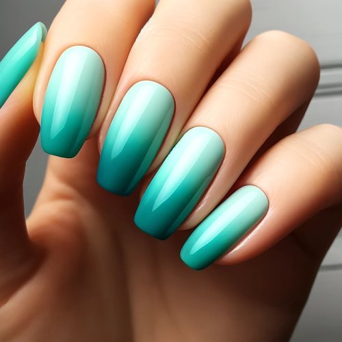 Mint to Teal Ombre