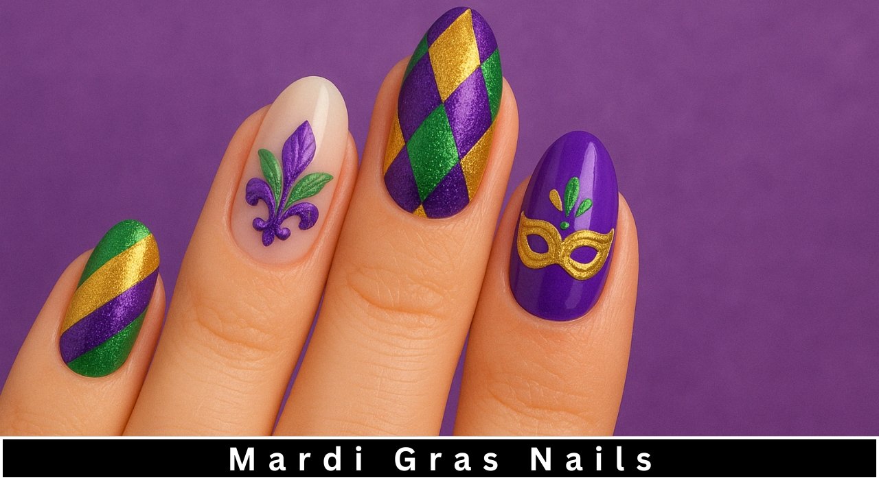 Mardi Gras Nails
