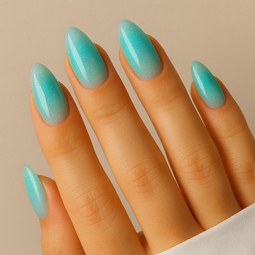Ocean Breeze Aura Nails