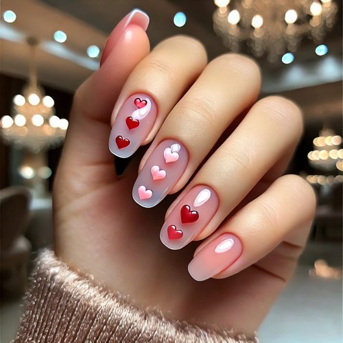 Heart Jelly Nails