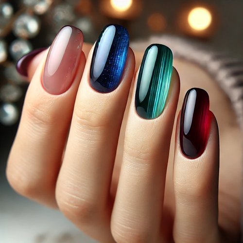 Jewel-Toned Jelly Nails