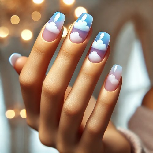 Cloudy Jelly Nails