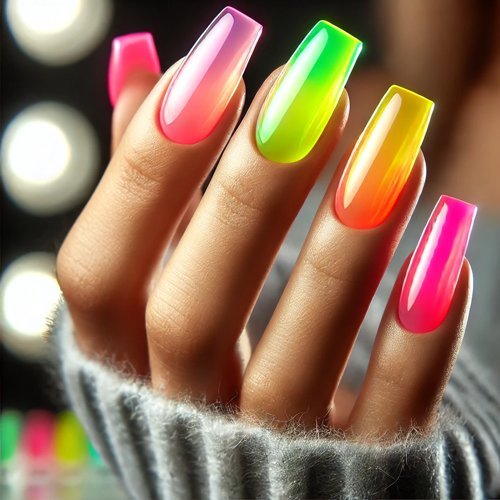  Neon Jelly Nails