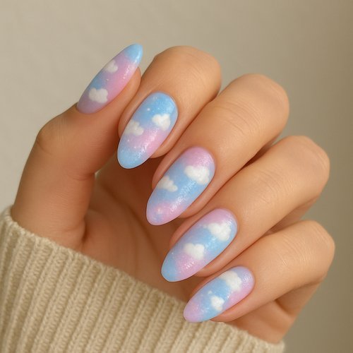 Cotton Candy Cloud Nails