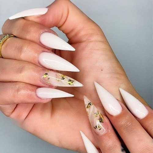 Stiletto with Gold Foil