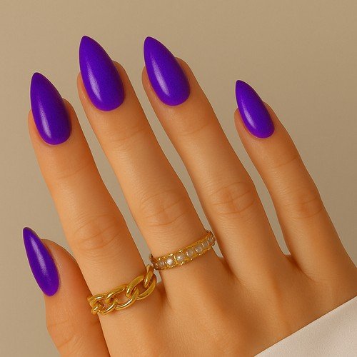 Electric Purple Aura Nails