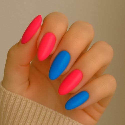 Neon Pink Nails