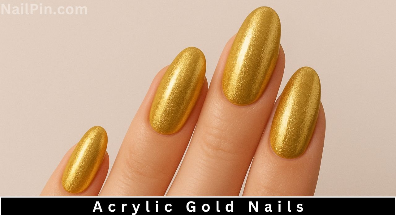 Acrylic Gold Nails