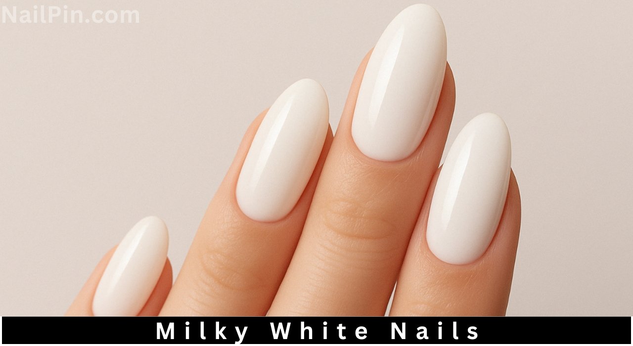 Milky White Nails