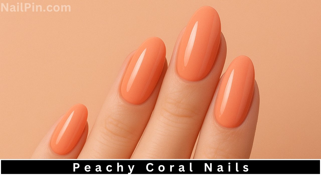 Peachy Coral Nails