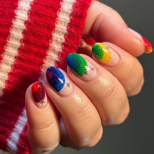 Rainbow Pop Nails