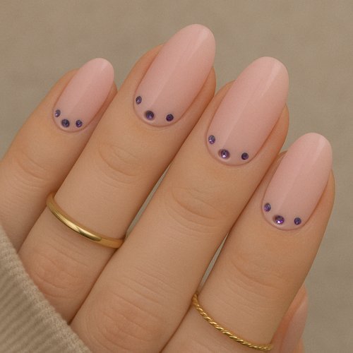 Pink Base with Purple Rhinestones