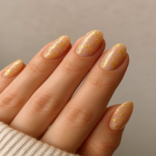 Gold Leaf Nails
