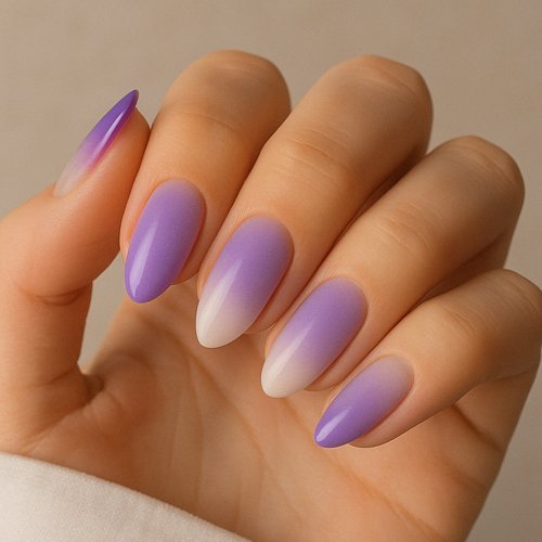 Ombre Dreams Purple to White Gradient