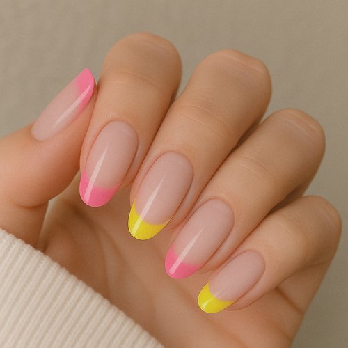 Pink Lemonade French Tips