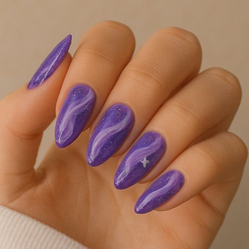 Galaxy Swirl Nails